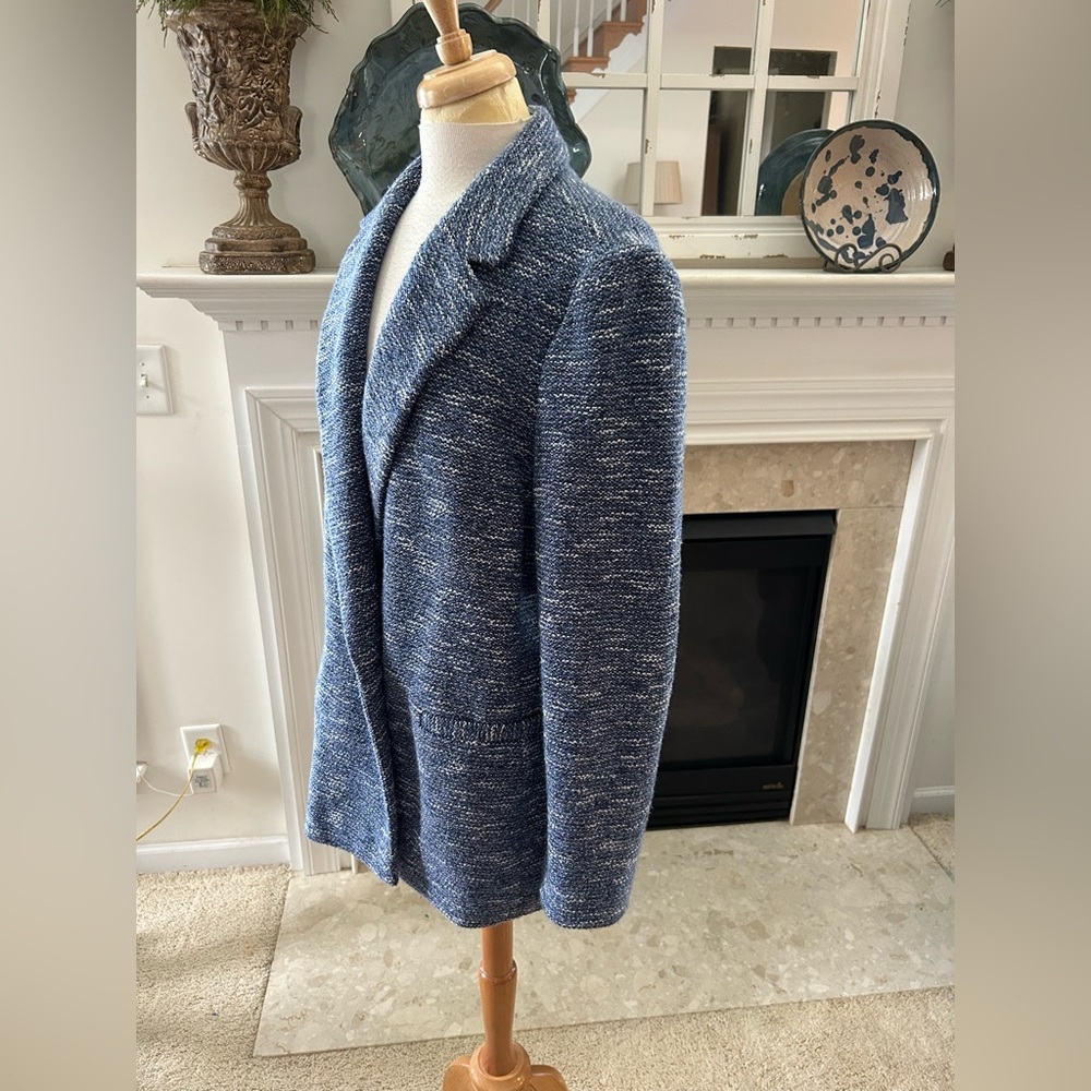 Talbots Double Breasted Blue Multi Tweed Jacket - Picture 10 of 14